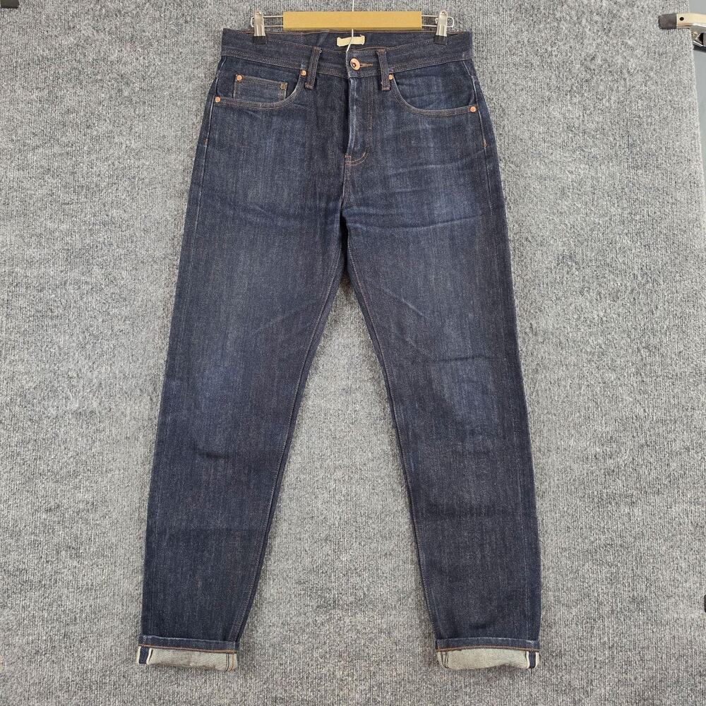 The Unbranded Brand Jeans 31 Relaxed Tapered Fit 14.5oz Indigo Selvedge Denim